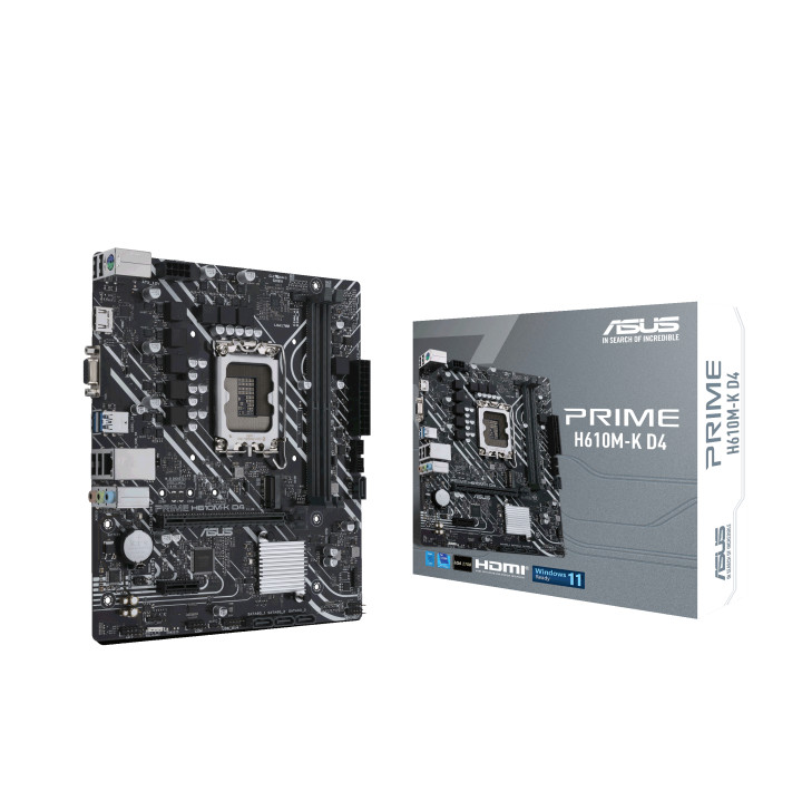 Дънна платка Asus PRIME H610M-K-D4, LGA1700 - 90MB1A10-M0EAY0