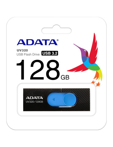 Флаш памет Adata 128GB UV320 USB, черен - AUV320-128G-RBKBL