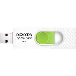 Флаш памет Adata 64GB USB UV320, бял - AUV320-64G-RWHGN