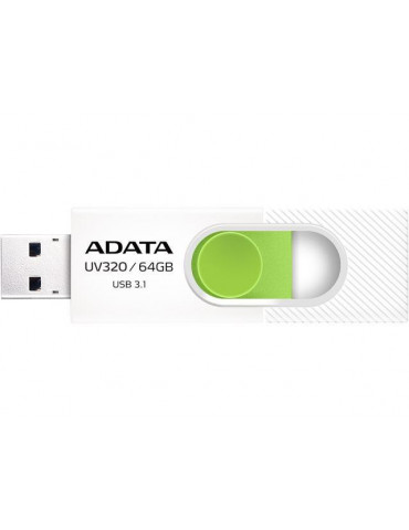 Флаш памет Adata 64GB USB UV320, бял - AUV320-64G-RWHGN