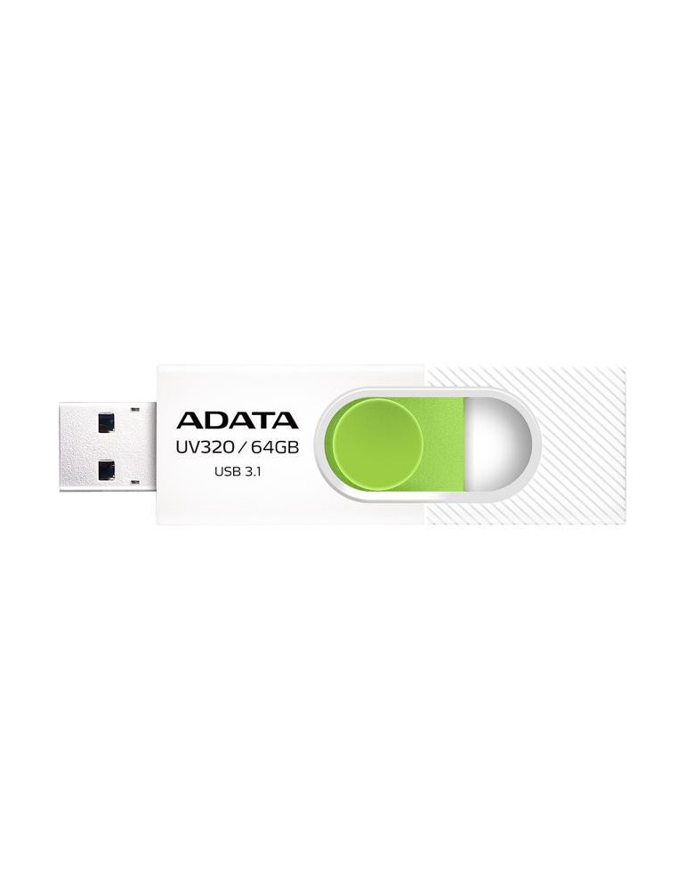 Флаш памет Adata 64GB USB UV320, бял - AUV320-64G-RWHGN