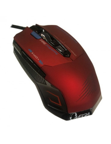 Геймърска мишка Omega CMM293RD 7D, черен/червен