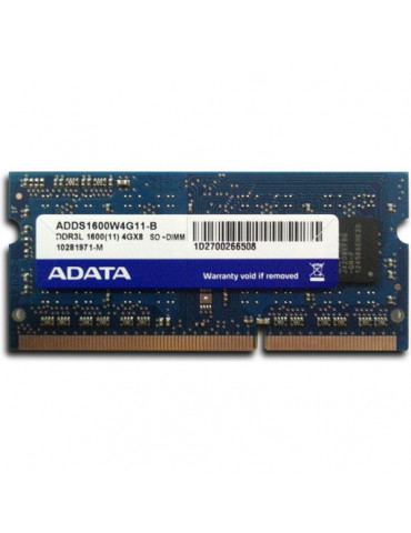 RAM памет 8GB DDR3L 1600 MHz Adata SODIMM, ADDS1600W8G11-B