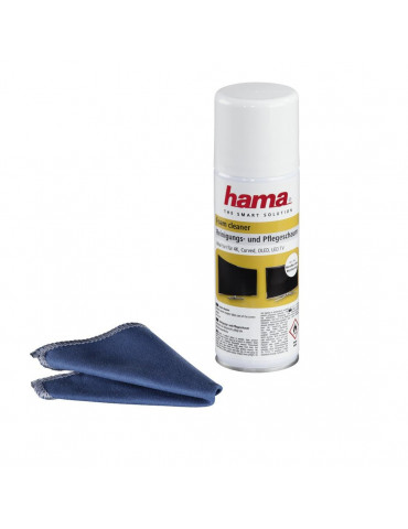 Почистващ спрей HAMA 95884, 200 ml, 20x20 cm микрофибърна кърпа - HAMA-95884