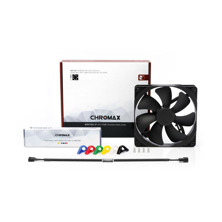 Вентилатор Noctua 140mm NF-A14 PWM Chromax.black.swap