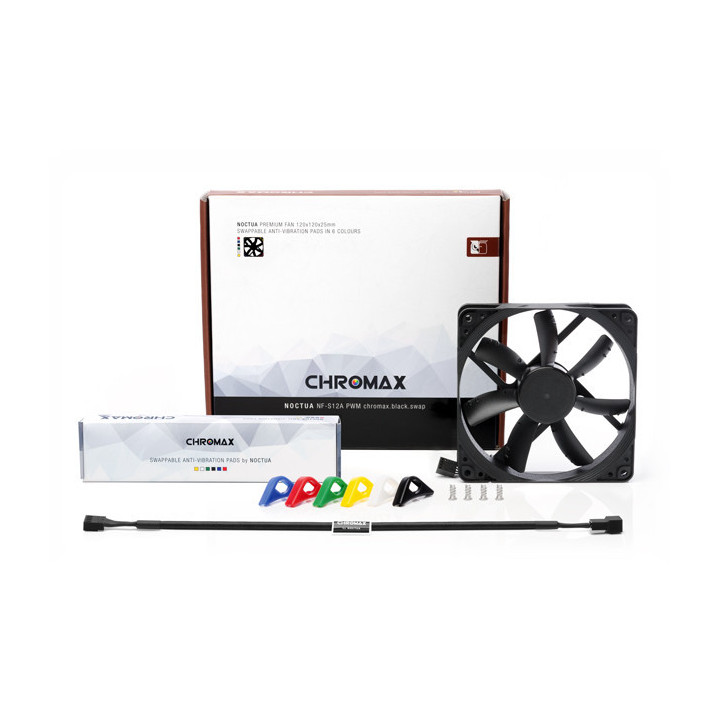 Вентилатор Noctua 120mm NF-S12A PWM Chromax.black.swap