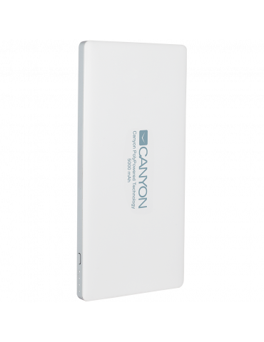 Външна батерия Canyon CNS-TPBP5W 5000mAh, бяла