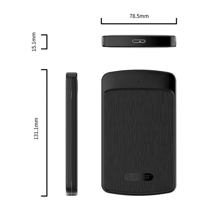 Кутия за диск Orico 2.5", USB3.0 - 2020U3-BK