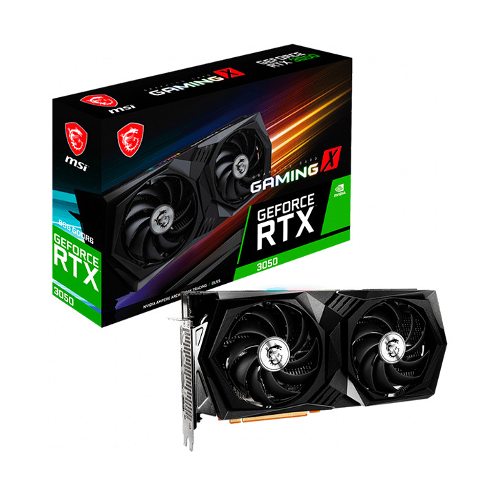 Видео карта MSI NVidia GeForce RTX 3050 GAMING X 8GB GDDR6, 128bit