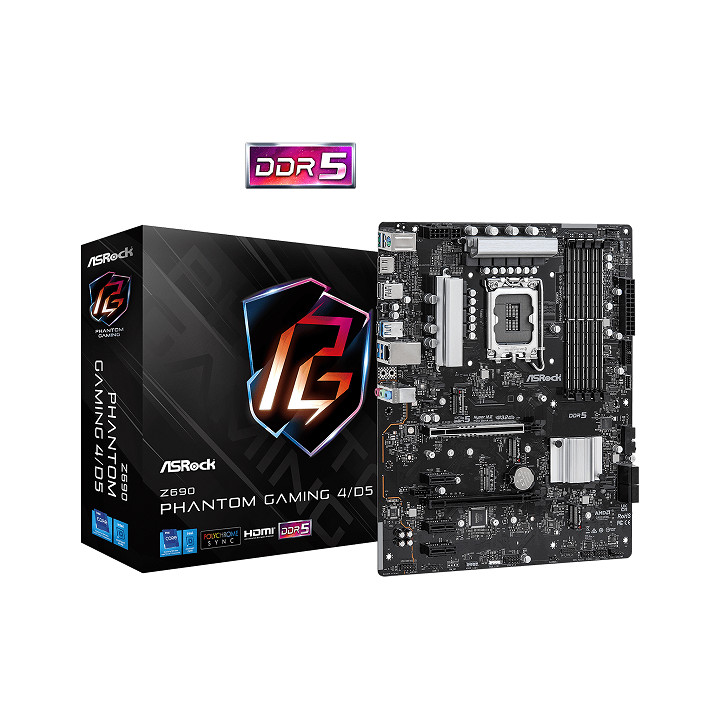 Дънна платка ASROCK Z690 Phantom Gaming 4, 4x DDR5, 3x m.2, LGA1700