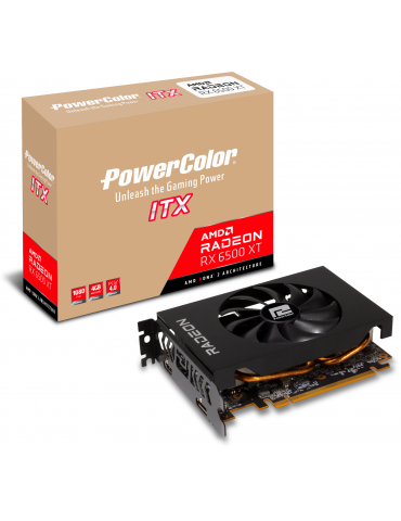 Видео карта PowerColor AMD Radeon RX 6500 XT ITX 4GB GDDR6 - AXRX 6500 XT 4GBD6-DH