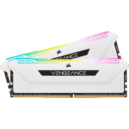 RAM памет Corsair 32GB(2x16GB) DDR4 PC4-25600 3200MHz Vengeance PRO SL RGB White CL16 AMD Ryzen - CMH32GX4M2E3200C16W