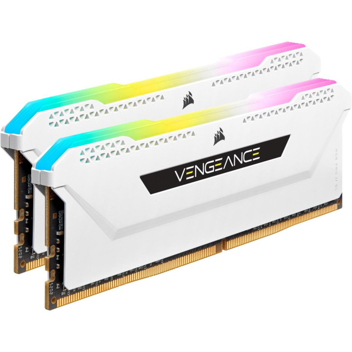 RAM памет Corsair 32GB(2x16GB) DDR4 PC4-25600 3200MHz Vengeance PRO SL RGB White CL16 AMD Ryzen - CMH32GX4M2E3200C16W