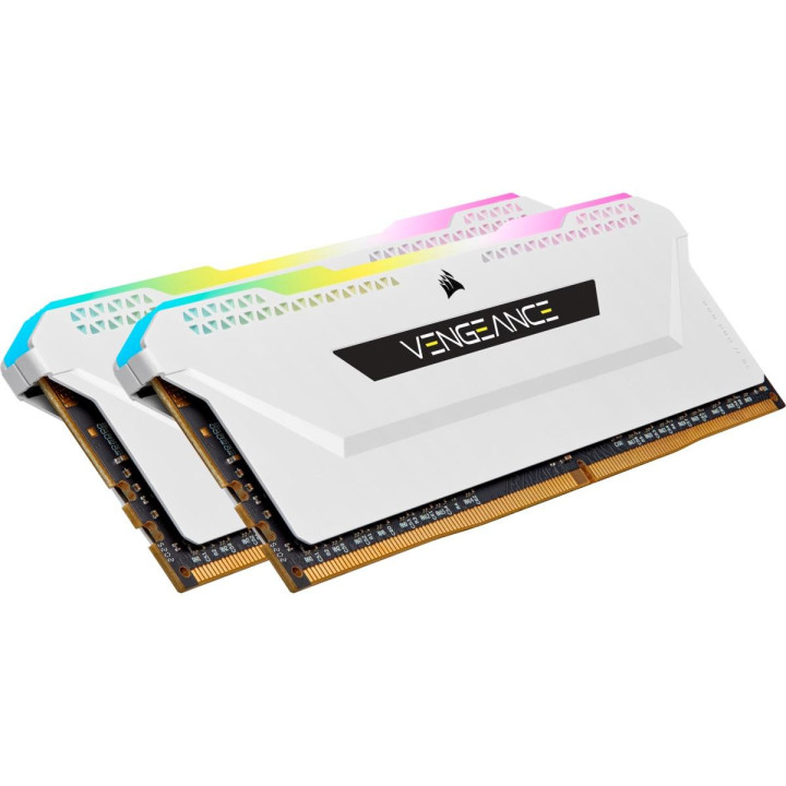 RAM памет Corsair 32GB(2x16GB) DDR4 PC4-25600 3200MHz Vengeance PRO SL RGB White CL16 AMD Ryzen - CMH32GX4M2E3200C16W