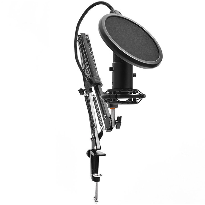 Микрофон Lorgar Voicer 931, LED indicator, 360° Rotation, черен - LRG-CMT931