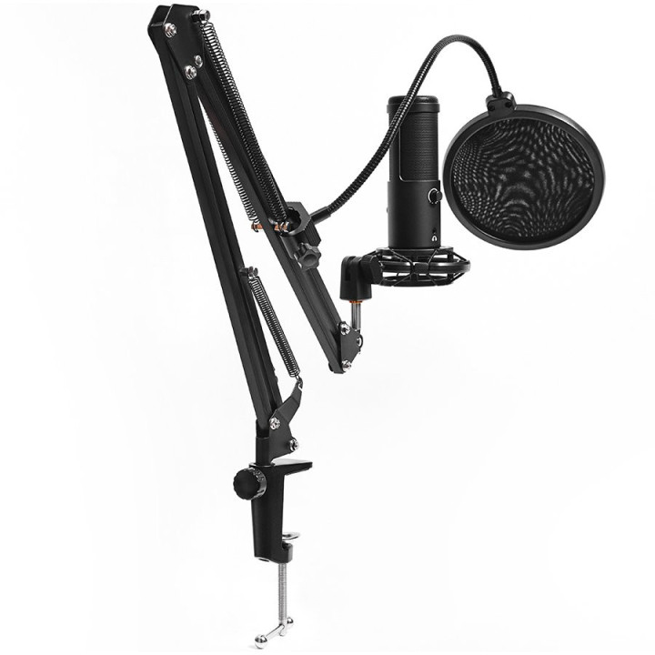 Микрофон Lorgar Voicer 931, LED indicator, 360° Rotation, черен - LRG-CMT931