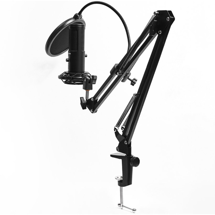 Микрофон Lorgar Voicer 931, LED indicator, 360° Rotation, черен - LRG-CMT931