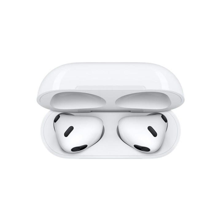 Bluetooth слушалки-тапи Apple AirPods 3, с докинг кутийка, Wireless, бял - APPLE-MME73ZM-A