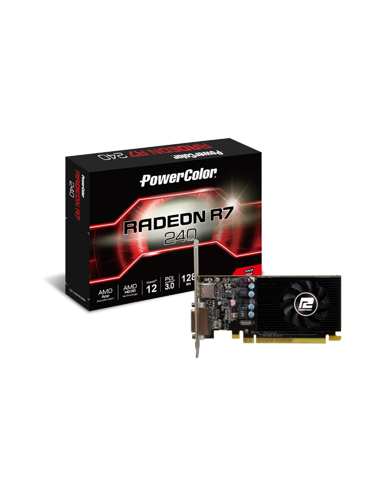 Видео карта PowerColor AMD Radeon R7 240 4GB 128bit GDDR5 - AXR7 240 4GBD5-HLEV2