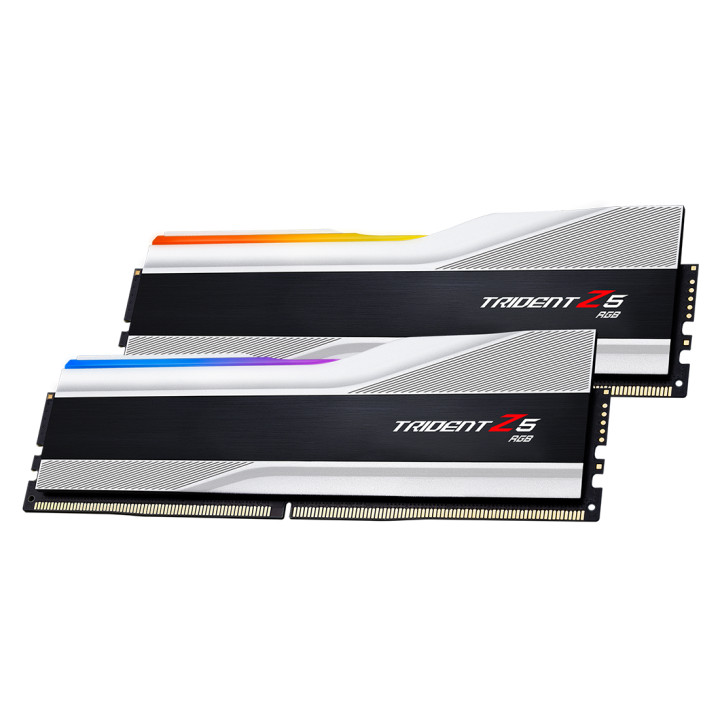 RAM памет G.SKILL 32GB(2x16GB) DDR5 PC5-48000 6000MHz Trident Z5 Silver RGB CL36 - F5-6000J3636F16GX2-TZ5RS