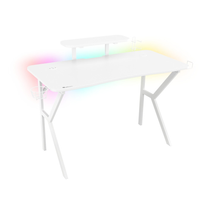 Геймърско бюро Genesis Holm 320 RGB, бял - NDS-1802