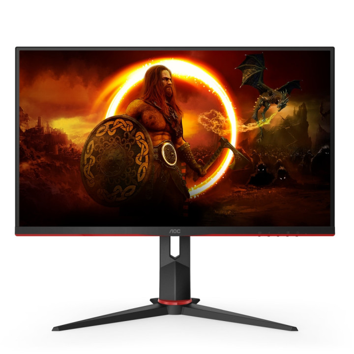 Монитор AOC 27G2SU/BK 27" WLED VA 165Hz, 4ms, FreeSync Premium, D-SUB, HDMI, DP, USB, колонки, Black/Red