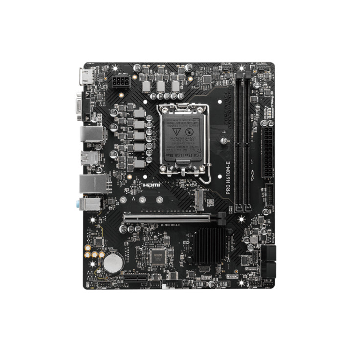 Дънна платка MSI PRO H610M-E DDR5, LGA1700 - 911-7D48-019