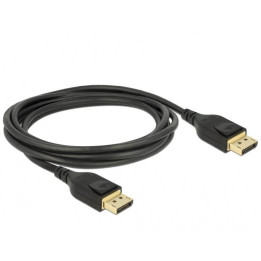 Кабел Delock 85660, DisplayPort мъжко - DisplayPort мъжко, 2.0м, 8K 60 Hz, Черен