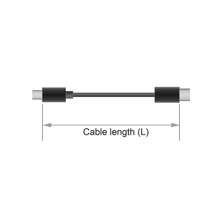 Кабел Delock 85660, DisplayPort мъжко - DisplayPort мъжко, 2.0м, 8K 60 Hz, Черен