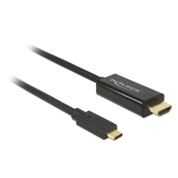 Кабел Delock 85259, USB-C мъжко - HDMI мъжко, 2.0 m, 4K 30 Hz, 2 m, Черен