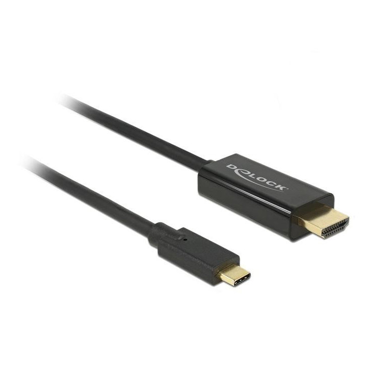 Кабел Delock 85259, USB-C мъжко - HDMI мъжко, 2.0 m, 4K 30 Hz, 2 m, Черен