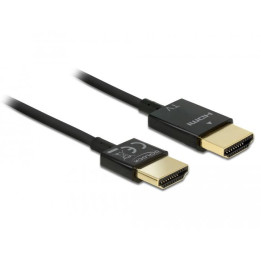 Кабел Delock 84774, HDMI-A мъжко - HDMI-A мъжко, Ethernet, 18 Gbit/s, 4K, 3 м, Черен