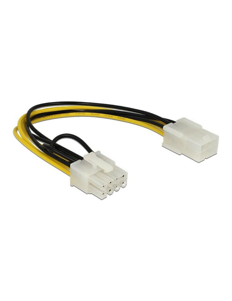 Кабел DeLock PCI Express power 6 pin женско  към  PCI Express 8 pin, 20 cm