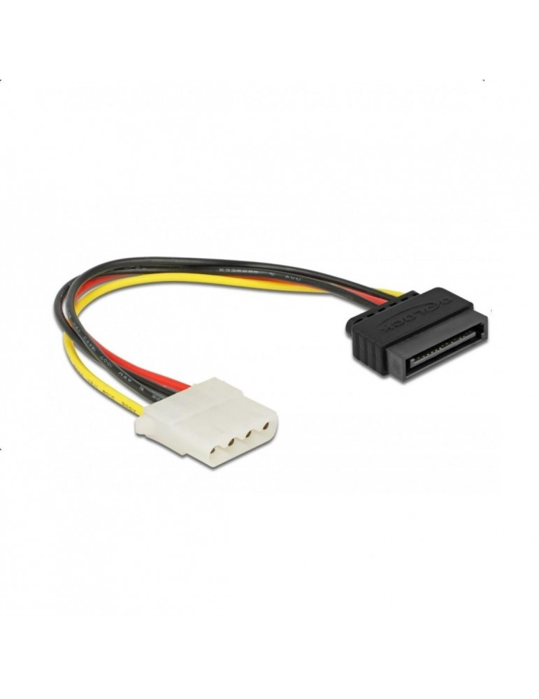 Кабел DeLock Power Cable SATA 15 pin женско към 4 pin женско, 20 cm
