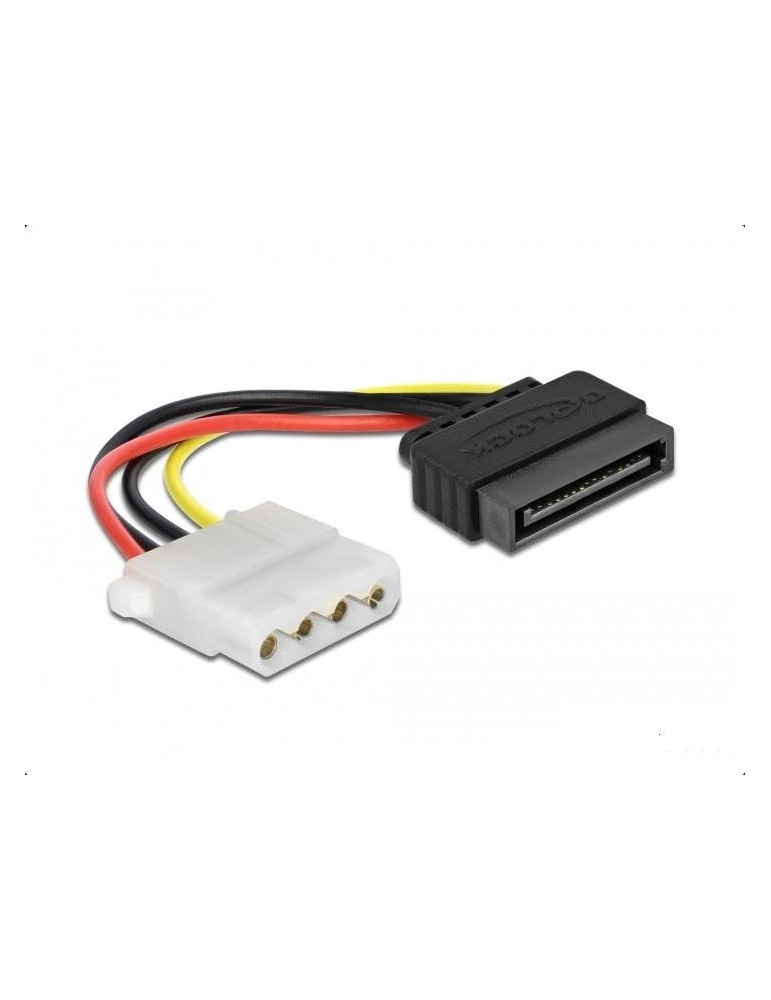 Кабел DeLock Power Cable SATA 15 pin мъжко към 4 pin женско, 12 cm