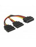 Кабел DeLock Power SATA 15 pin към 2 x SATA HDD, 15 cm