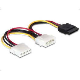 Кабел DeLock Power 4 pin мъжко към SATA 15 pin female   4 pin женско, 16.5 cm