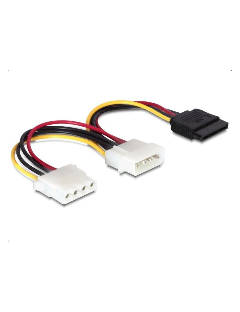 Кабел DeLock Power 4 pin мъжко към SATA 15 pin female   4 pin женско, 16.5 cm