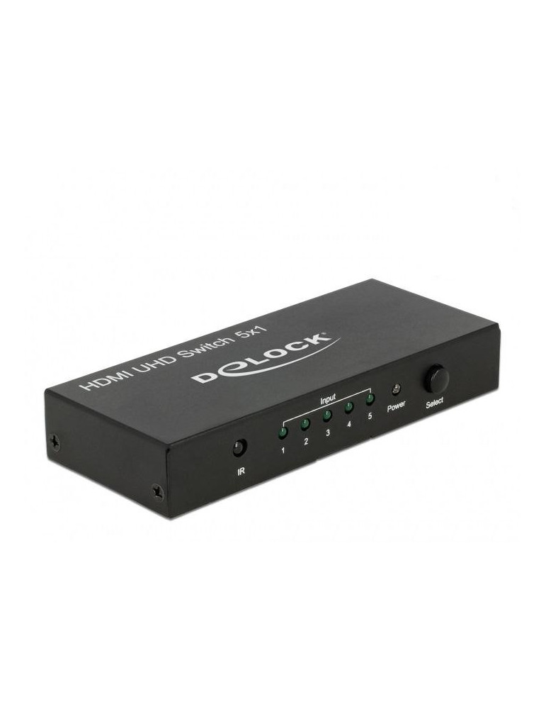 5 портов HDMI суич Delock 18685, 4K@60Hz, Дистанционно, Черен