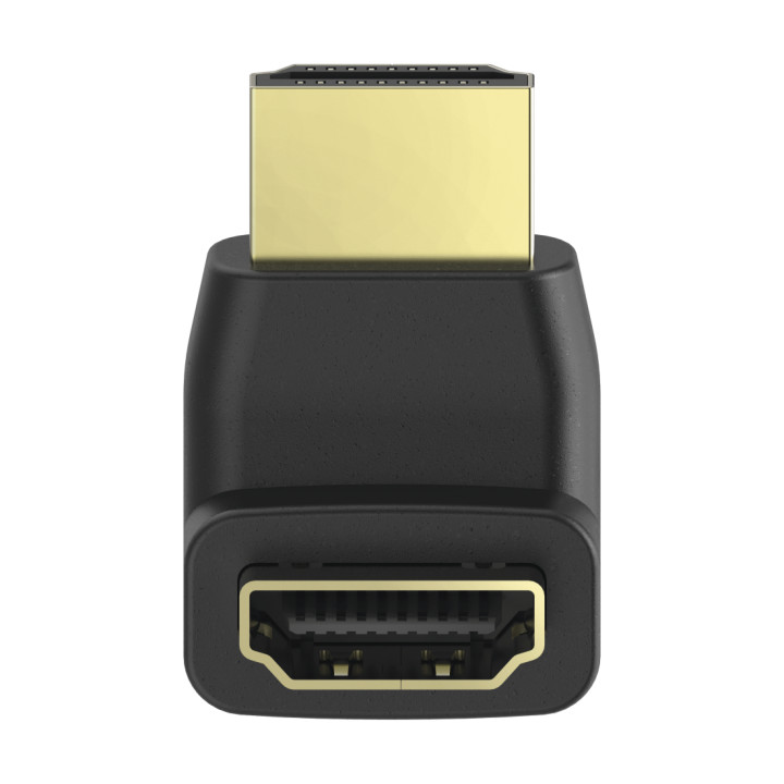 Адаптер HAMA 205164, HDMI мъжко - HDMI женско, на 90&deg , Черен