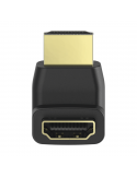 Адаптер HAMA 205164, HDMI мъжко - HDMI женско, на 90&deg , Черен