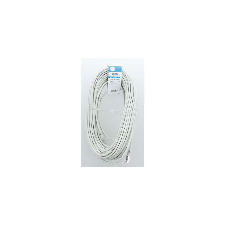 Мрежов кабел HAMA CAT 5e, F/UTP, RJ-45 - RJ-45, 30 m, Сив, Булк