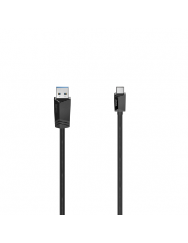 Кабел HAMA 200651 USB-C мъжко-USB-A мъжко, USB 3.2 Gen 1, 5Gbit/s, 0.25 м., Черен