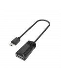 Кабел HAMA 200308 USB 2.0 OTG micro USB - женско USB 2.0, Черен