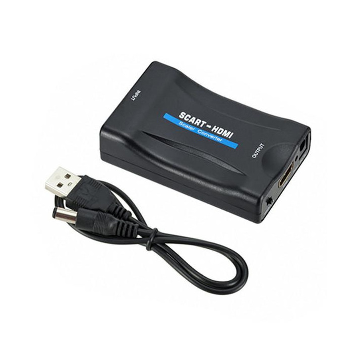 Видео конвертор Estillo ASK-ST001, Scart към HDMI, черен