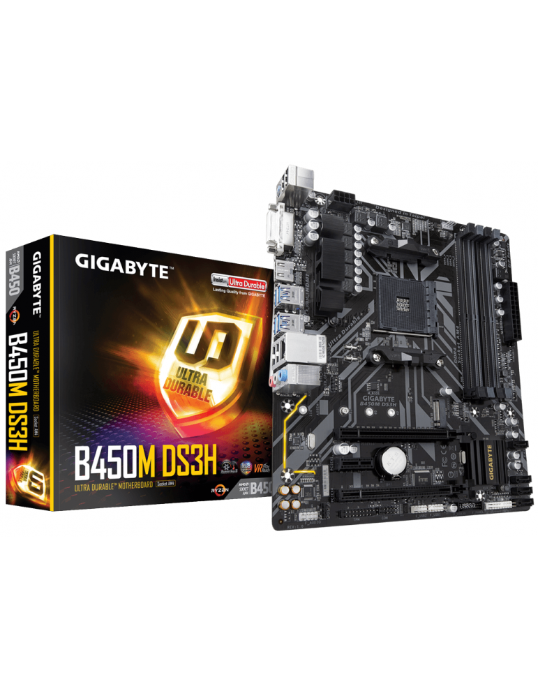 Дънна платка Gigabyte B450M DS3H