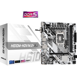 Дънна платка AsRock H610M-HDV/M.2  D5, LGA1700, DDR5 - 90-MXBM50-A0UAYZ