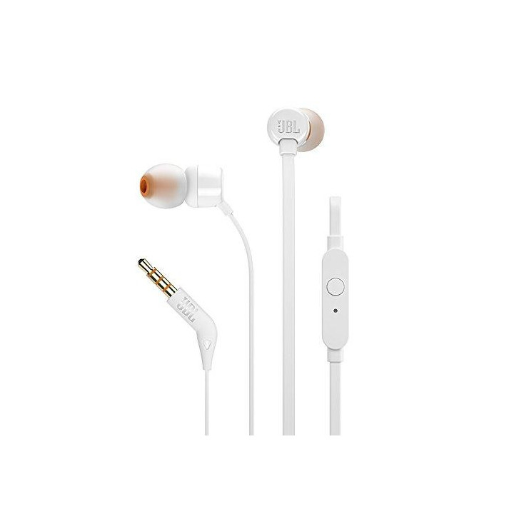 Слушалки JBL T110, бели