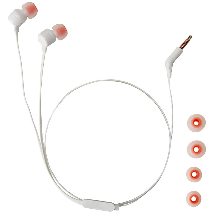Слушалки JBL T110, бели