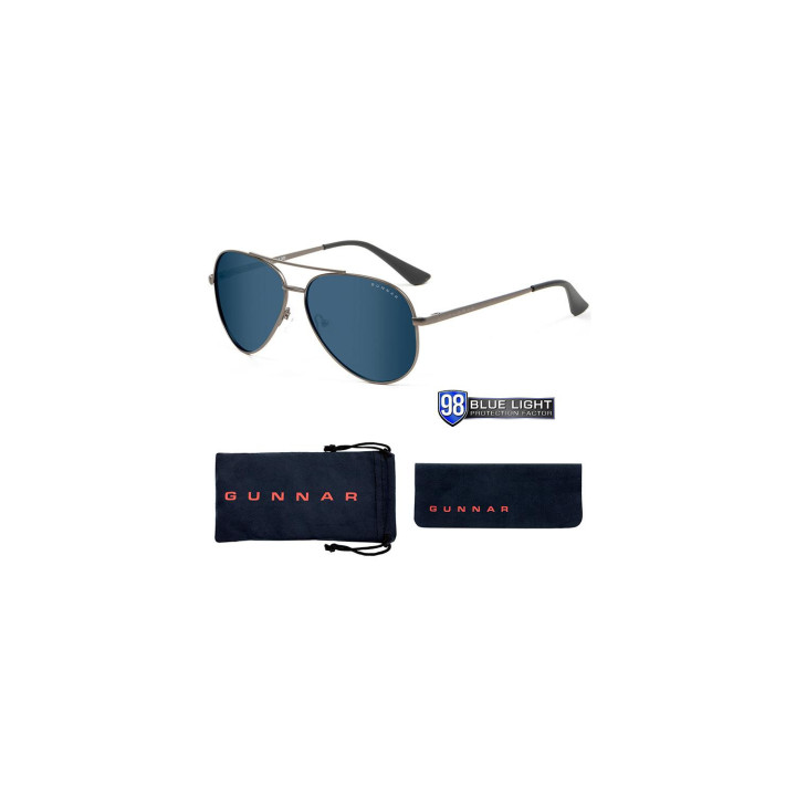 Слънчеви очила GUNNAR Maverick Gunmetal Onyx, Sun, черен